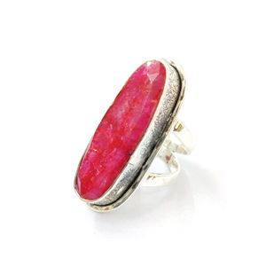 Bague en agate rubis et moissanite de 12,0 grammes - Product Image 1