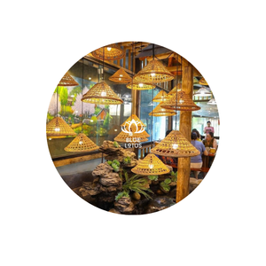 Hot Trend 2024 Pantallas de bambú Lámpara de araña Lámpara colgante Diseño personalizado sostenible - Product Image 1