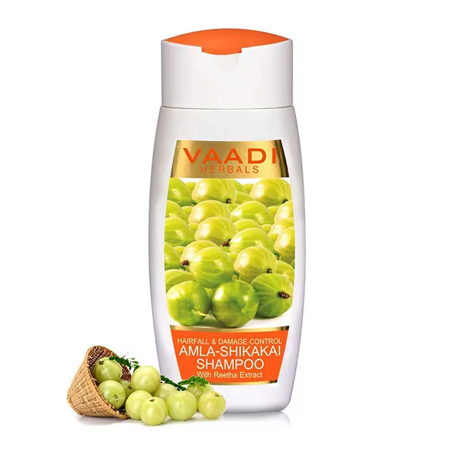 Vaadi Herbals Crescimento do Cabelo Shampoo Amla Shikakai Hairfall Damage Control Anti Caspa Shampoo -110 ML