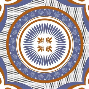 Serie digital 300x300mm Azulejos de pared de cerámica artística Diseño de piso de cuatro rejillas para interiores - Product Image 5