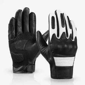 Guantes de moto Materiales de cuero genuino Diseño de logotipo personalizado Racing Road Moto Guante Verano Invierno con rango - Product Image 3