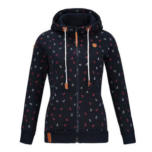 Hoodies d'automne pour femmes Sweatshirts à capuche imprimés à manches longues avec cordon de serrage Sweatshirts Femme Patchwork à capuche avec poche - Product Image 1