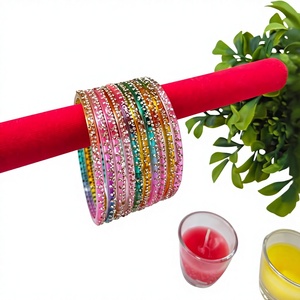 Viral 2026 Trendy High Quality <b>Glass</b> Kashmiri Jhumki Shining Ghungroo <b>Bangles</b> Wedding Party Wear Ecofriendly Multi Colors - Product Image 1