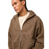 Sweat à capuche décontracté pour homme, personnalisé, hiver, 360G, poids lourd, surdimensionné, double fermeture éclair, uni, 100% coton, tissu polaire de haute qualité