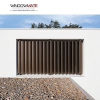 Porte à battants à persiennes pour salle de classe, panneau en aluminium léger, durable, décoratif, ventilation, taille personnalisée, OEM