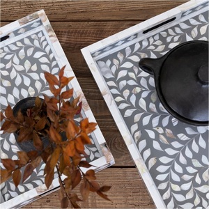 ผู้ผลิตถาดฝังกระดูกในอินเดีย ถาดเสิร์ฟฝังกระดูกเรซิ่นคุณภาพพรีเมียม สีปรับแต่งได้ - Product Image 5