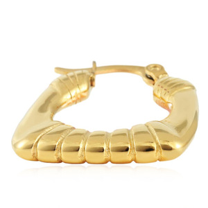 Pendientes de Aro de Acero Inoxidable Dorado de Alta Gama y Estilo Moderno con Varios Diseños de yunnique - Product Image 5