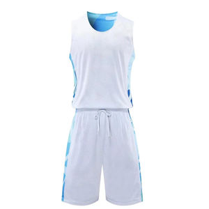 Conjunto de uniforme de baloncesto con logotipo personalizado de talla grande al por mayor con ropa de equipo de tela de poliéster transpirable de secado rápido 100% - Product Image 3