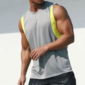 เสื้อกล้าม100% คอตตอนแขนกุดสำหรับผู้ชายระบายอากาศได้ดีแห้งเร็วสำหรับยิมสไตล์สปอร์ต - Product Image 2