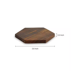 Coasters Wooden square Handcrafted square Shaped Plain Decorative coaster Handmade <b>Cup</b> coaster Walnut by Crescent Crafts - Product Image 4