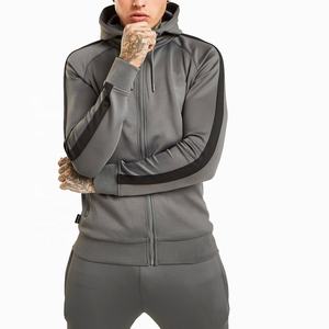 Venta al por mayor de la mejor calidad para hombre chándales ajustados chándales de poliéster hecho trajes de entrenamiento-Entrenamiento de otoño transpirable de secado rápido - Product Image 4