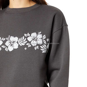 Sudadera con Capucha Extra Grande para Mujer, con Logotipo Personalizado al por Mayor, de Invierno, con Cuello Alto, Cierre de Cremallera, Corta, 100% Algodón, Talla Grande - Product Image 5