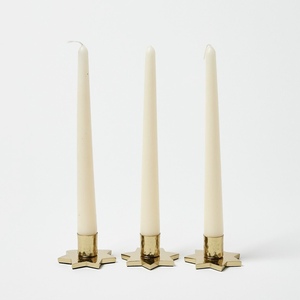 Bougeoir en métal doré en forme d'étoile 2025, design martelé fait à la main, centre de table pour la maison, Noël, mariage - Product Image 1