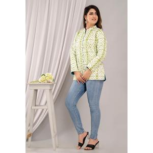 Women's Lightweight <b>Quilted</b> <b>Jacket</b> in Light Green-SHKL1018 - Product Image 4