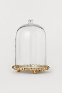 Présentoir en forme de cloche en verre élégant avec base en forme de cloche en forme de cloche, porte-bougie, centre de table en verre décoratif - Product Image 2