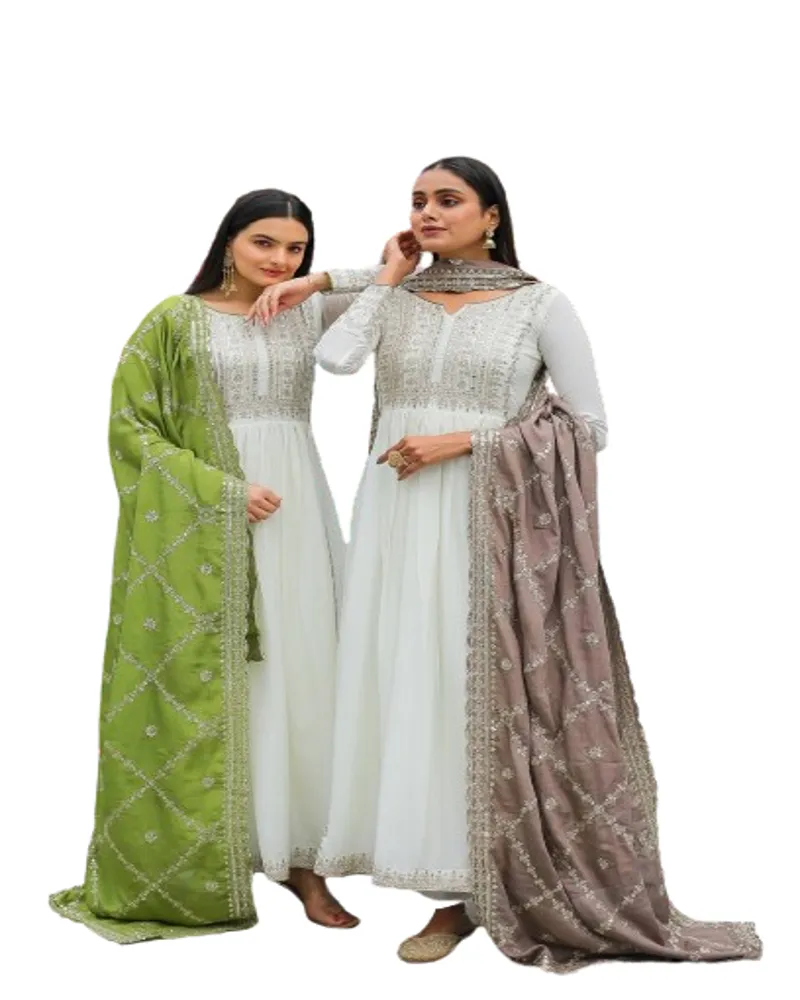 Neueste Kollektion von Viskose Salwar und Kameez indische und pakistanische Kleidung Freizeitkleidung Kleider für Damen zu ermäßigten Preisen