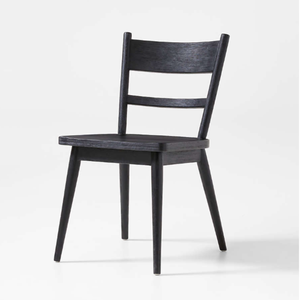 Silla de comedor de madera maciza moderna de alta calidad en acabado de Color negro para restaurante Hotel apartamento o Villa - Product Image 2