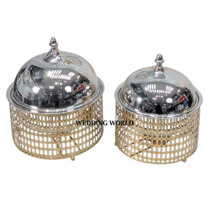 Olla de metal con acabado de cuero con tapa de acabado mate, cazuela de mesa de forma redonda, calentador de alimentos de vajilla de Venta caliente - Product Image 6