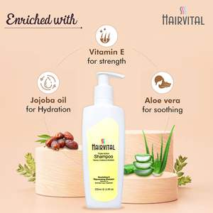 Champú Hairvital, el Mejor Champú (200ml), Hidratante, Suavizante y Nutritivo para Cuero Cabelludo Graso y Rizado, Acabado Voluminoso, Control de Grasa - Product Image 3