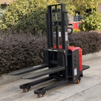 Chariot élévateur électrique à plateforme de 1,5 tonne pour entrepôts logistiques, chariot élévateur hydraulique à double levage pour la manutention des matériaux