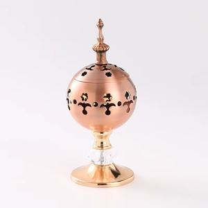 เครื่องเผาเครื่องหอมทองเหลืองสไตล์อาหรับเครื่องหอมสำหรับตกแต่งบ้านดีไซน์ใหม่ของขวัญขึ้นบ้านใหม่ - Product Image 3