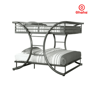 Litera de metal de estilo, litera de acero doble sobre doble con marco minimalista, estable y elegante de alta calidad GTS023 - Product Image 4