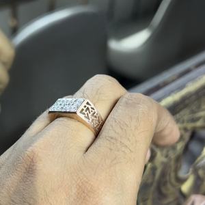 Elegante Anillo de Hombre VDS de Oro de 14K y 18K con Diamante Natural Real, Corte Brillante, Certificado por Terceros, Joyería Premium para Ocasiones Especiales - Product Image 3