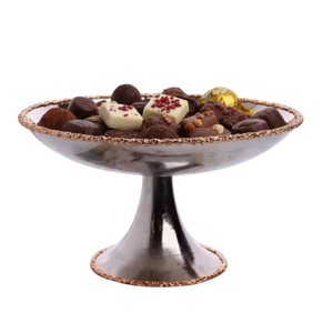 Elegant Silver Engraved Metal Round Table Top <b>Chocolate</b> Bowl Sweets Serving Bowl Dessert Holder For Home Hotel <b>Wedding</b> Supplies - Product Image 6