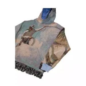 Sweat à capuche surdimensionné pour homme, personnalisé avec logo, en coton 100 % respirant et écologique, service OEM, vente en gros - Product Image 2