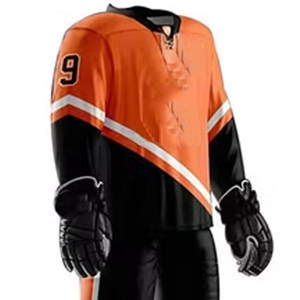 Vêtements de sport uniforme de hockey sur glace imprimé par sublimation personnalisé/uniformes de hockey sur glace à prix abordable - Product Image 4