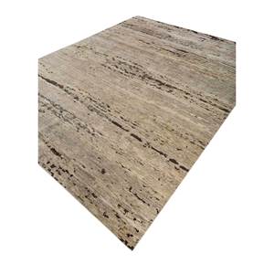 พรมขนสัตว์ถักมือสีเบจน้ำตาล Entropy รุ่น Enm-8028 ลายแบบอัฟกัน สำหรับห้องนั่งเล่น พรมปูพื้นบ้าน ทางเดิน รูปทรงสี่เหลี่ยมผืนผ้า ลายบ้านแบบจิ๊กซอว์ - Product Image 2