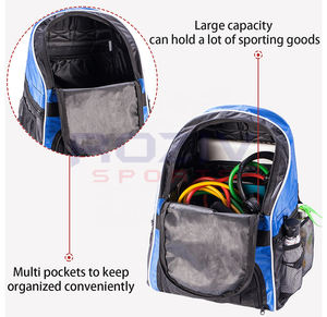 Youth Unisex Outdoor Sports Soccer <b>Backpack</b> Waterproof Polyester High Quality <b>Training</b> Football <b>Backpack</b> Interior Compartment - Product Image 2