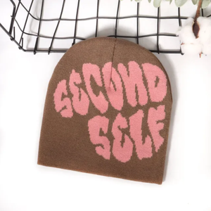 หมวกผ้าแจ็คการ์ดถักสำหรับฤดูหนาวพิมพ์ลายได้ทุกโอกาสทำด้วยมือหมวกไร้กระดุมติดแขนเสื้อโลโก้สำหรับเดินทางแบบมีสไตล์ออกแบบโดยผู้ผลิต - Product Image 1