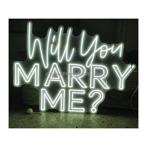 Cerimonia di matrimonio proposta di matrimonio mi sposerai personalizzato cuore luce al Neon <span class=keywords><strong>lettera</strong></span> segno per il fiore cuore arco - Product Image 4