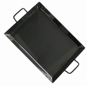 Metal Serving <b>Tray</b> With Handle Rectangle Shape for Home & Hotel Tabletop Food & <b>Drinks</b> Serving <b>Trays</b> - Product Image 1