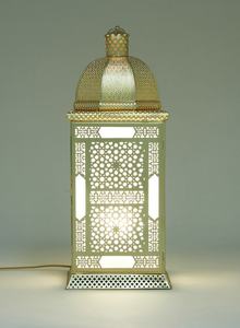 Faroles Decorativos Colgantes y de Mesa de Metal Dorado con Cristal Colorido Estilo Marroquí, Último Modelo en Venta 2026 - Product Image 5