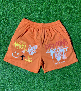 Nouveau style hommes Shorts maille coupe décontractée taille élastique 100% polyester court - Product Image 6