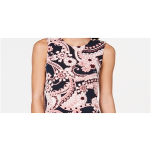 For Tommy for Hilfiger Women's Floral Paisley <b>Blouse</b> Free Size Blue Poplin and <b>Satin</b> Embroidered Logo for Spring/Summer - Product Image 2