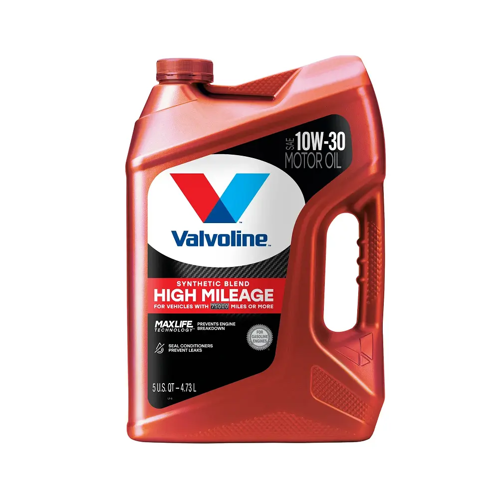 Óleo de motor Valvoline High Mileage MaxLife 10W-30 Mistura Sintética 5 QT 4,73 Litros Óleo de motor