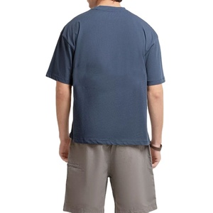 Lightweight Summer Wear Silk/Cotton Canvas T-Shirt <b>Down</b> Shoulder Neck Men's Casual Breathable Quick Dry Outdoor Tee - Product Image 5