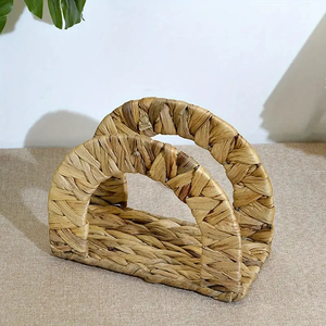 Promotions! TienPhong Vente en gros 2024 Porte-serviettes en jacinthe d'eau tissé à la main, Distributeur de mouchoirs rectangulaire naturel pour tables - Product Image 3