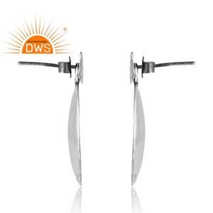 Pendiente de plata oxidada 925 de mejor diseño para mujer, joyería de diseño personalizado para mujer, regalo para ella - Product Image 4