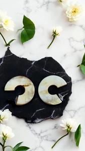 ต่างหูเขาควายสำหรับเด็กผู้หญิง ต่างหูผู้หญิง เครื่องประดับเขาธรรมชาติสำหรับผู้หญิง คุณภาพสูง - Product Image 5