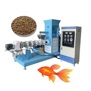 Horizontal Cereal-based Ingredients Carpe Floating Fish And Feed Pellet Production Line Equipment Extruder And Dryer
