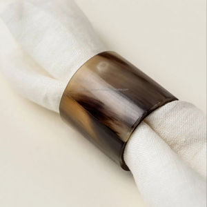 Design minimaliste ronds de serviette en corne de boeuf utilisation de buffle naturel pour porte-anneau de serviette de Falak World Export - Product Image 1