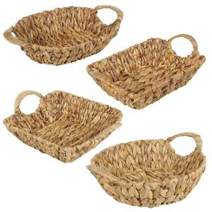 Decorative Finish <b>Water</b> <b>Hyacinth</b> <b>Basket</b> For Premium Home Accessories Featuring Natural Weave - Product Image 1