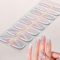 Nouveau Style Gel Ongles Autocollants UV Gel Non-toxique Semi-durci Gel Ongles Autocollants Usine En Gros