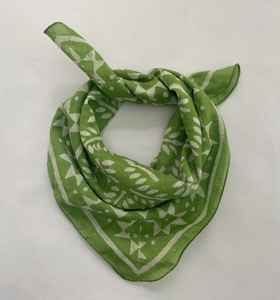 Bandana en coton bohème, imprimé à la main, écharpe de cou légère, bandeau d'été unisexe, accessoire pour cheveux - Product Image 1