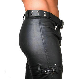 Pantalon en cuir gay léger en gros, pantalon en cuir gay confortable, pantalon en cuir gay à taille élastique pour la vente en ligne - Product Image 5