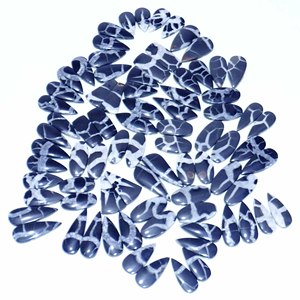 Gran oferta, par septariano negro, venta al por mayor, par septariano negro a juego, par de cabujón septariano negro de piedras preciosas sueltas para joyería - Product Image 1